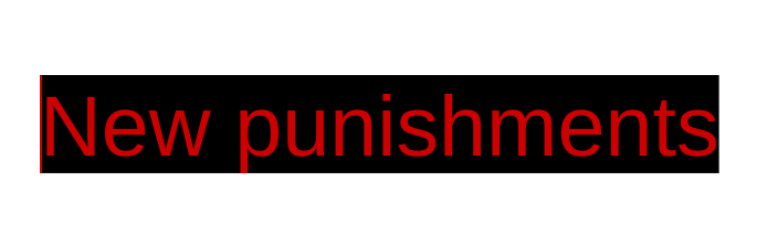 New punishment options