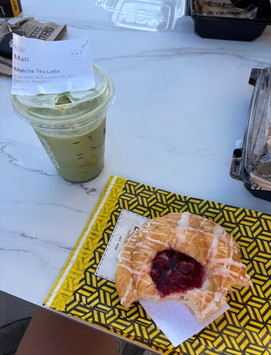 The matcha and jelly danish I purchased from a coffee shop while we were in Arizona during fall break. This coffee shop was called "BetterBuzz." "Their matcha was the best I have ever had and I cannot wait to go back.", Christa Franklin exclaimed. 